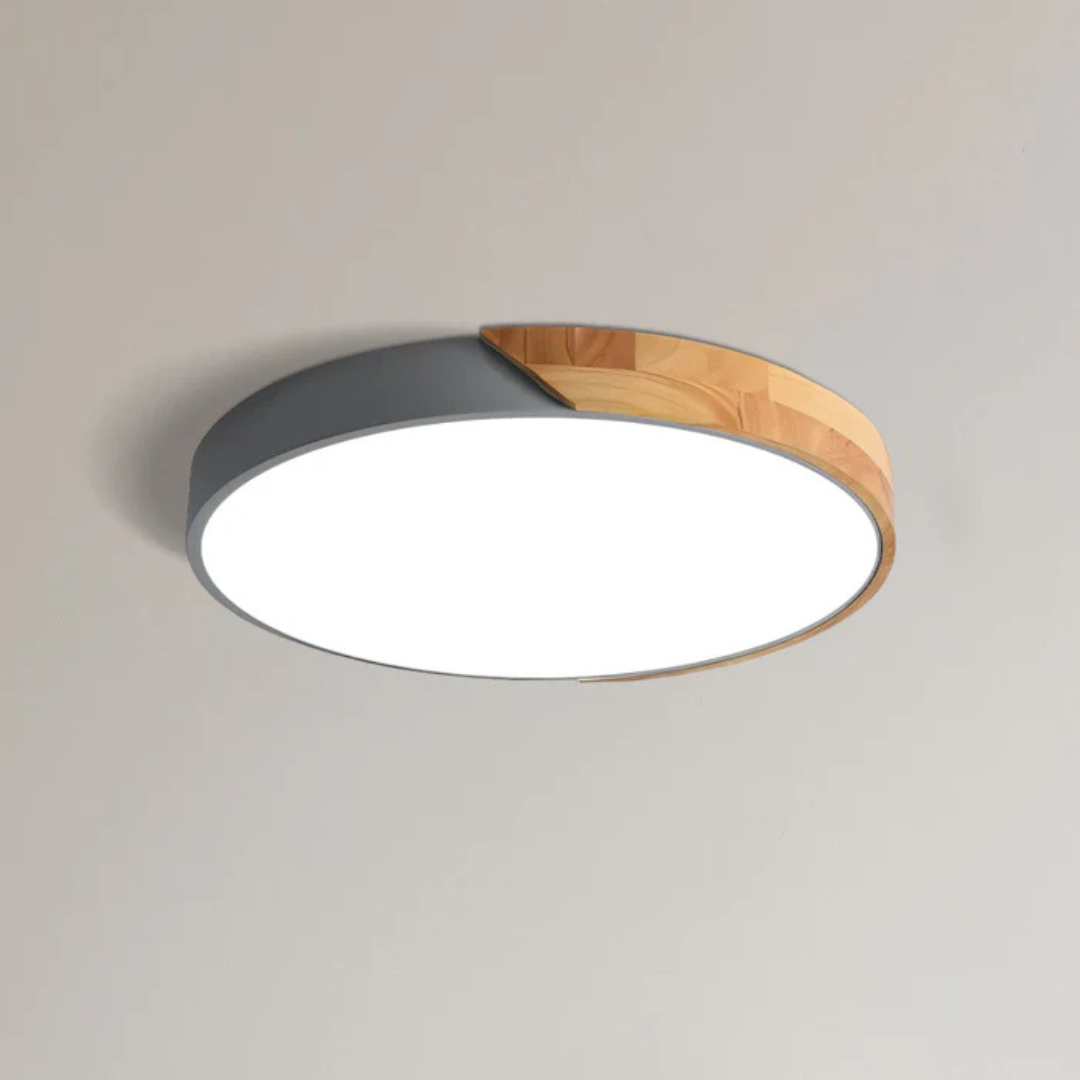 Lampa sufitowa LED | Nowoczesny skandynawski design z drewna do ciepłego, minimalistycznego wnętrza