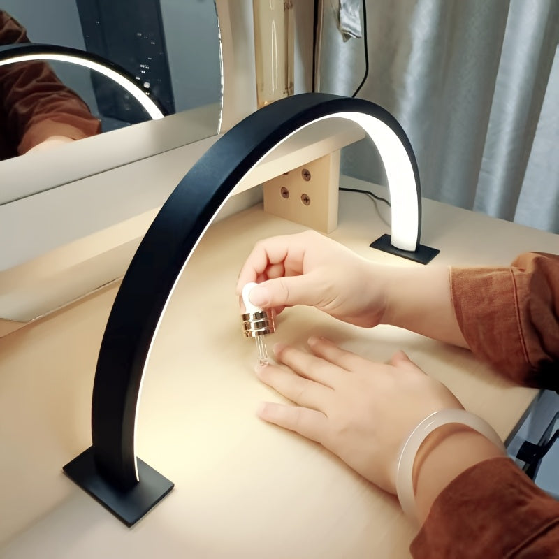 Lampka LED Półksiężyc – Regulowana Lampka Biurkowa USB, Nowoczesne Oświetlenie do Biurka i Sypialni | Lampovo