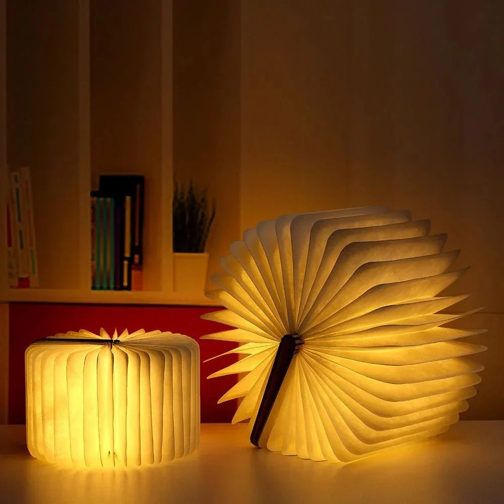 Lumibook – Składana Lampka Biurkowa LED, Ładowalna Lampa Nocna do Czytania, Design Skandynawski | Lampovo