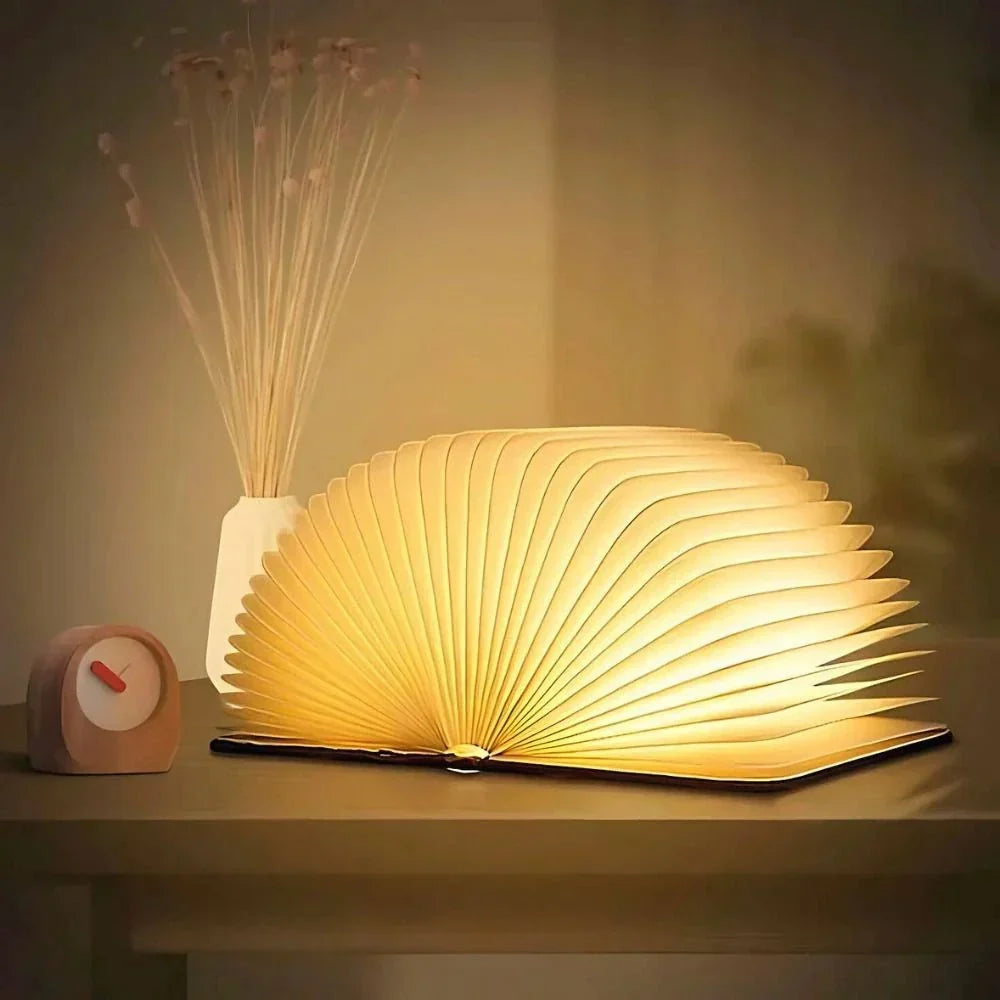 Lumibook – Składana Lampka Biurkowa LED, Ładowalna Lampa Nocna do Czytania, Design Skandynawski | Lampovo