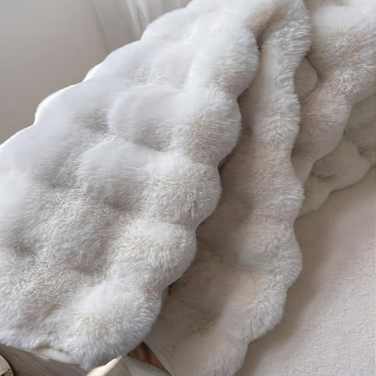 Cloud Comfort Okrągły dywan z bąbelkami – pluszowy, ultra miękki, puszysty