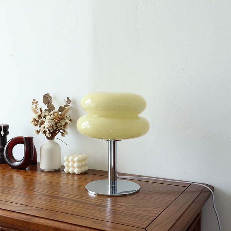 Włoska Designerska Lampa Stołowa ze Szkła – Nowoczesne Retro Oświetlenie do Salonu i Sypialni | Lampovo