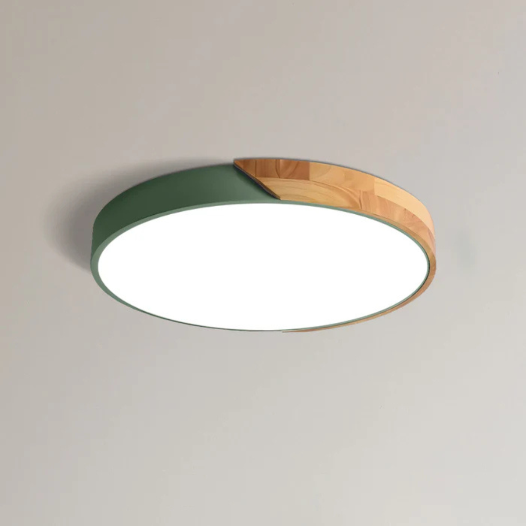 Lampa sufitowa LED | Nowoczesny skandynawski design z drewna do ciepłego, minimalistycznego wnętrza