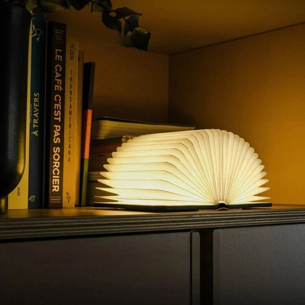 Lumibook – Składana Lampka Biurkowa LED, Ładowalna Lampa Nocna do Czytania, Design Skandynawski | Lampovo