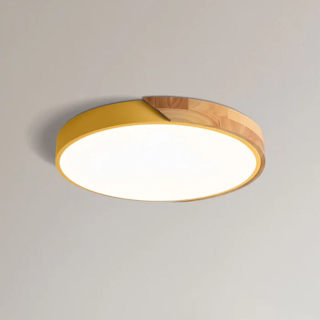 Lampa sufitowa LED | Nowoczesny skandynawski design z drewna do ciepłego, minimalistycznego wnętrza