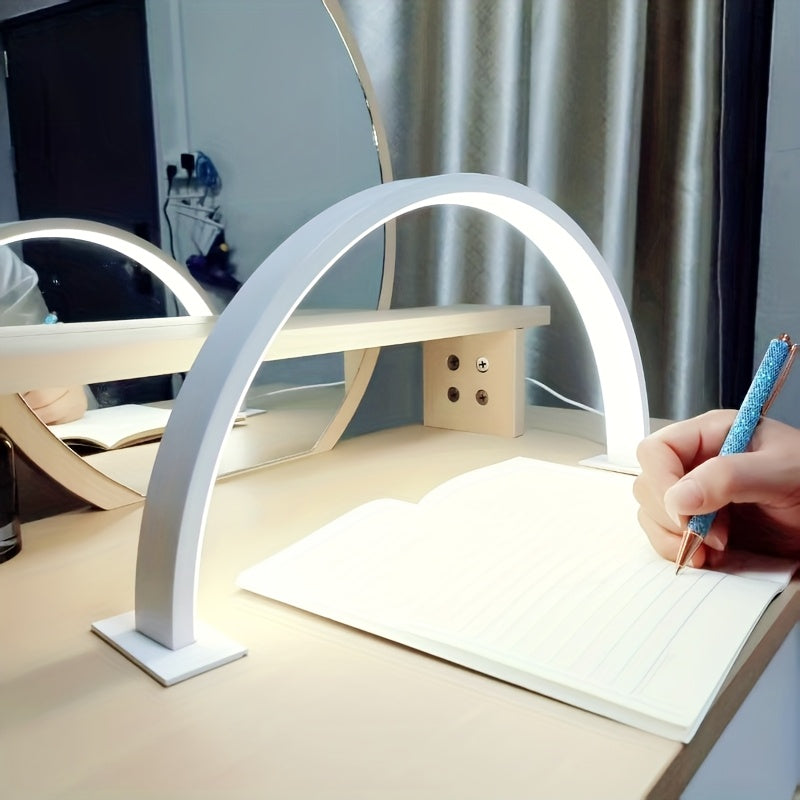 Lampka LED Półksiężyc – Regulowana Lampka Biurkowa USB, Nowoczesne Oświetlenie do Biurka i Sypialni | Lampovo