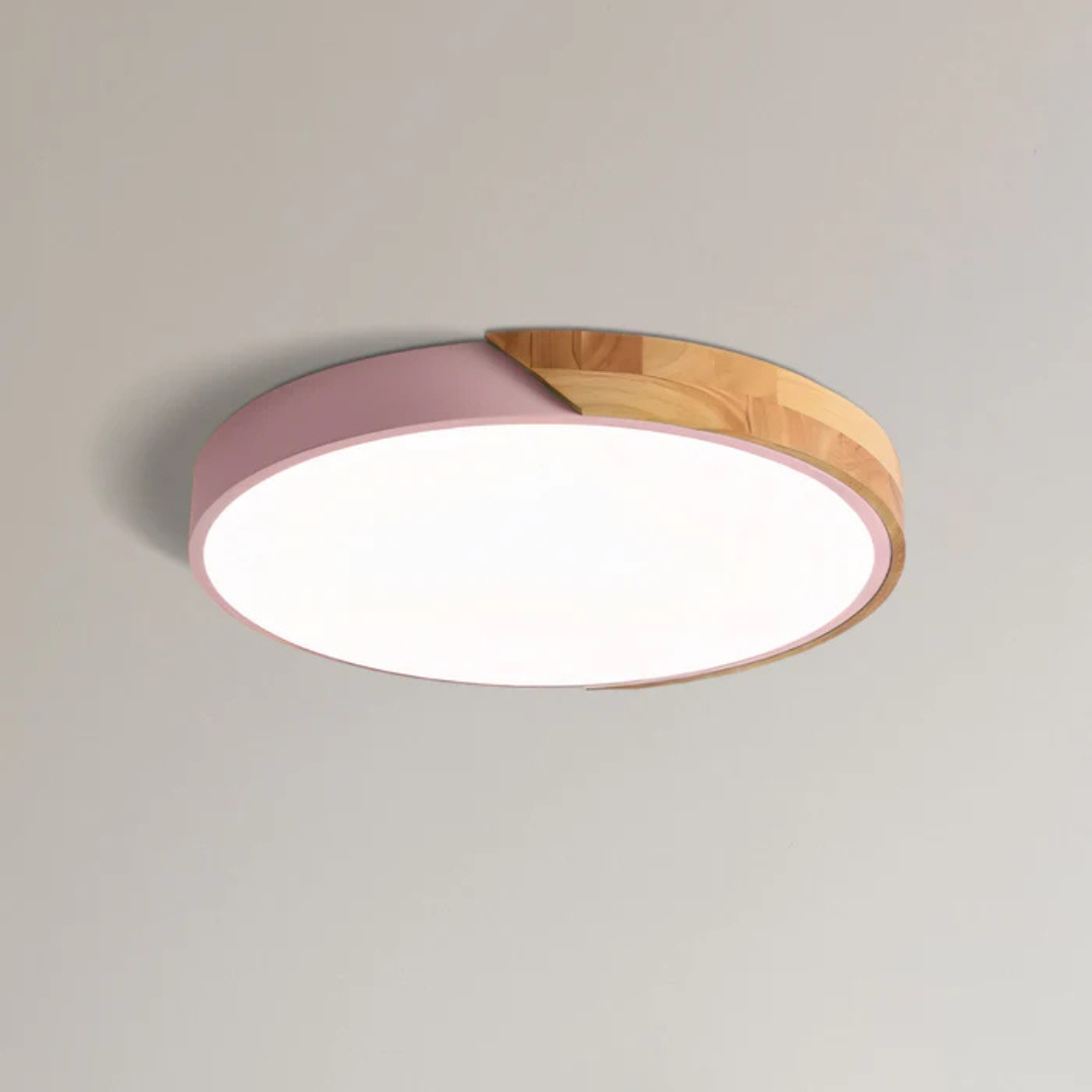 Lampa sufitowa LED | Nowoczesny skandynawski design z drewna do ciepłego, minimalistycznego wnętrza