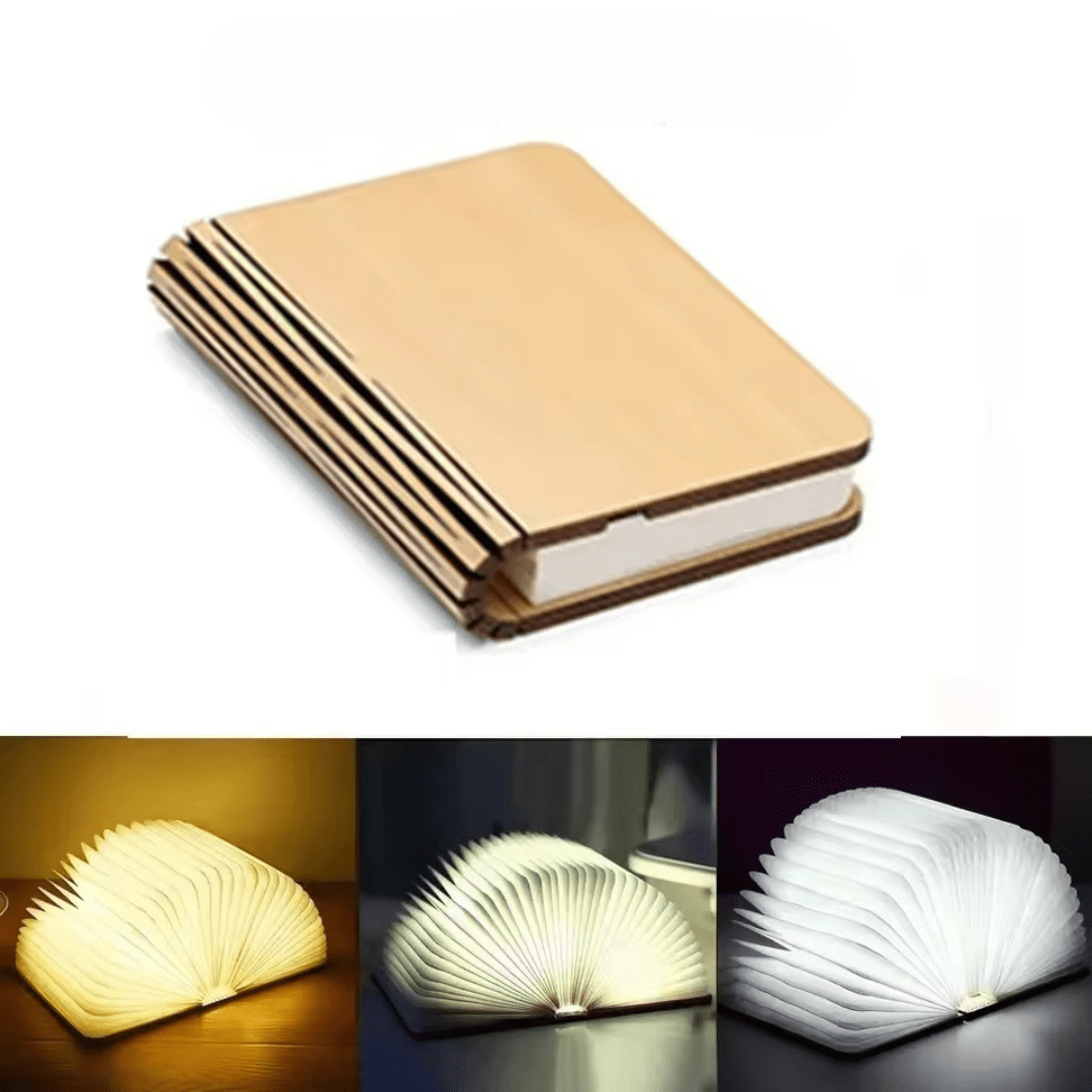 Lumibook – Składana Lampka Biurkowa LED, Ładowalna Lampa Nocna do Czytania, Design Skandynawski | Lampovo