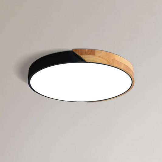 Lampa sufitowa LED | Nowoczesny skandynawski design z drewna do ciepłego, minimalistycznego wnętrza