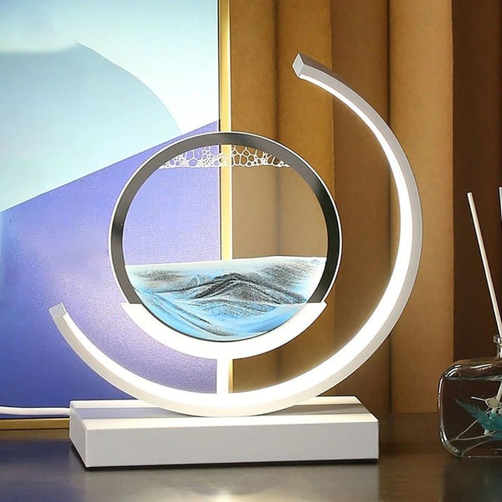 Lampa Biurkowa LED Sandlight Quicksand – Nowoczesne Oświetlenie z Efektem Piasku do Biura i Salonu | Lampovo