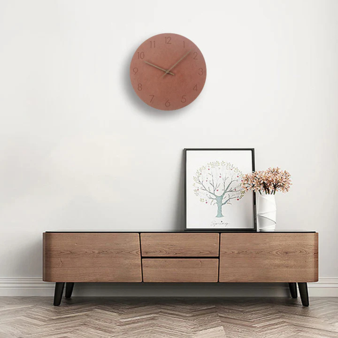Zegar ścienny Nork — minimalistyczny, nowoczesny drewniany design