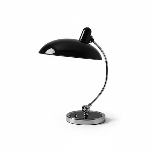 Lampa stołowa ScandiArc — smukły, zakrzywiony metalowy design inspirowany Bauhausem