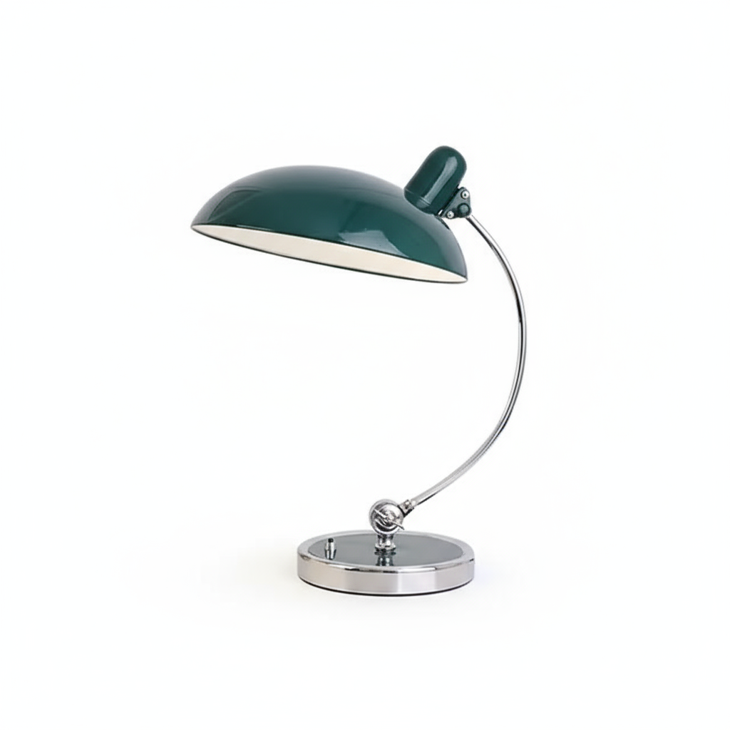 Lampa stołowa ScandiArc — smukły, zakrzywiony metalowy design inspirowany Bauhausem