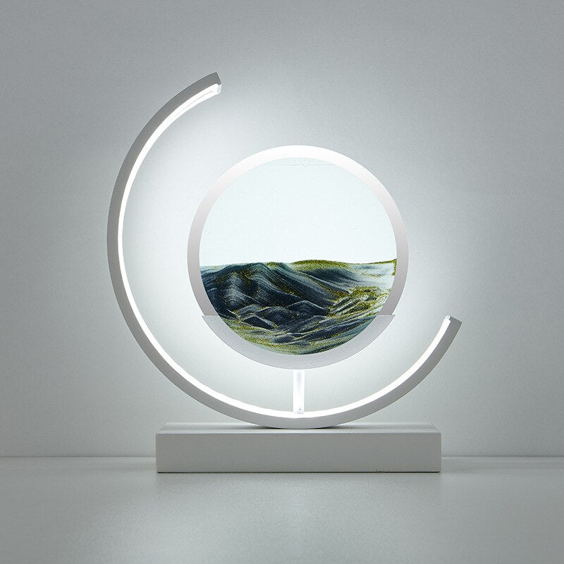 Lampa Biurkowa LED Sandlight Quicksand – Nowoczesne Oświetlenie z Efektem Piasku do Biura i Salonu | Lampovo