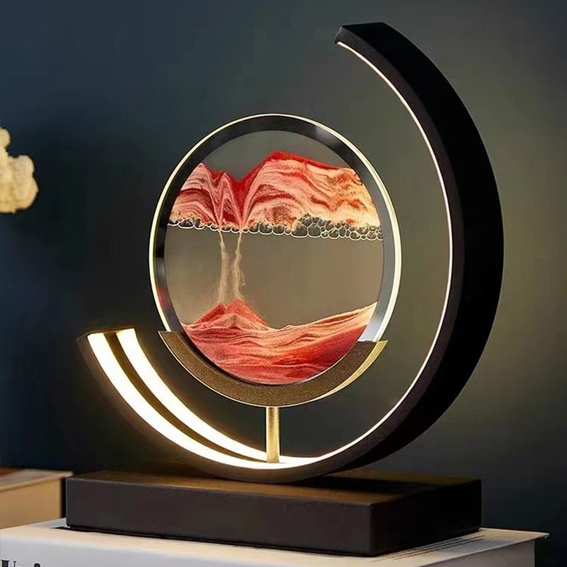 Lampa Biurkowa LED Sandlight Quicksand – Nowoczesne Oświetlenie z Efektem Piasku do Biura i Salonu | Lampovo