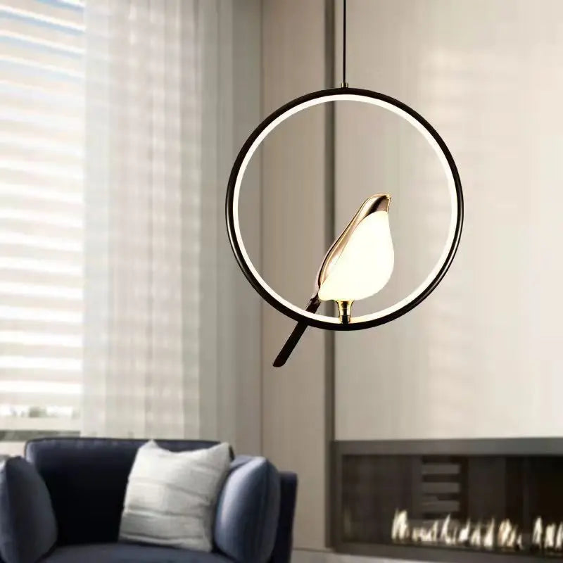 Lampa wisząca Sroka – skandynawski design LED inspirowany ptakami