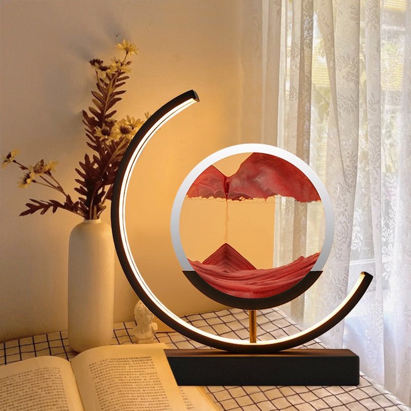 Lampa Biurkowa LED Sandlight Quicksand – Nowoczesne Oświetlenie z Efektem Piasku do Biura i Salonu | Lampovo