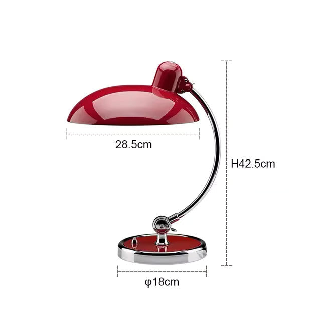 Lampa stołowa ScandiArc — smukły, zakrzywiony metalowy design inspirowany Bauhausem