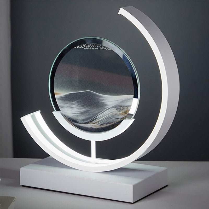 Lampa Biurkowa LED Sandlight Quicksand – Nowoczesne Oświetlenie z Efektem Piasku do Biura i Salonu | Lampovo