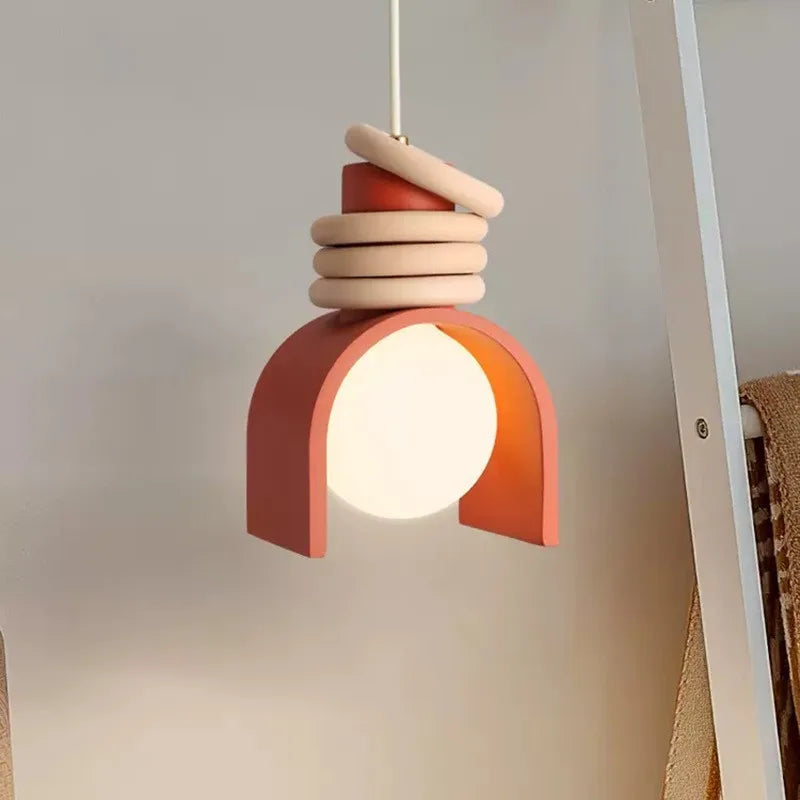 Lampa wisząca wabi-sabi | Japoński minimalistyczny design z żywicy o ciepłym, naturalnym blasku