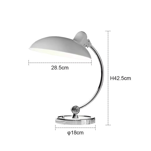 Lampa stołowa ScandiArc — smukły, zakrzywiony metalowy design inspirowany Bauhausem