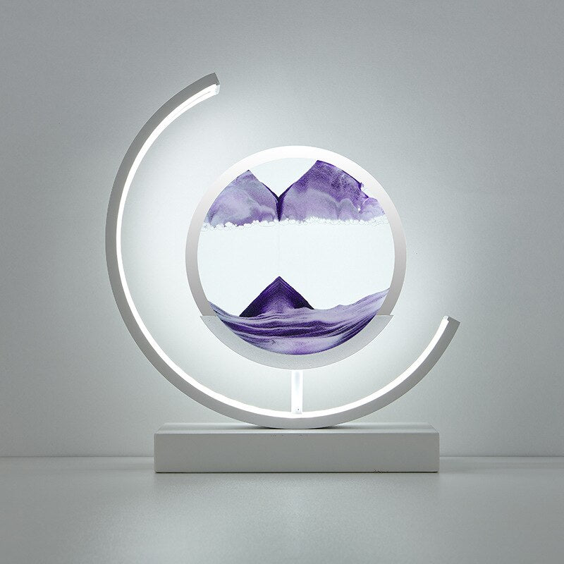 Lampa Biurkowa LED Sandlight Quicksand – Nowoczesne Oświetlenie z Efektem Piasku do Biura i Salonu | Lampovo