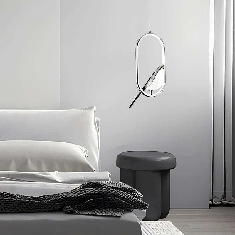 Lampa wisząca Sroka – skandynawski design LED inspirowany ptakami