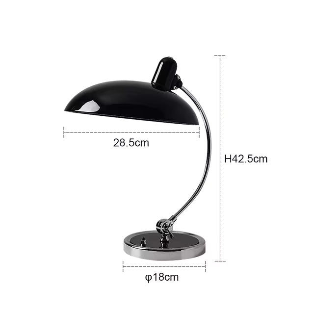 Lampa stołowa ScandiArc — smukły, zakrzywiony metalowy design inspirowany Bauhausem