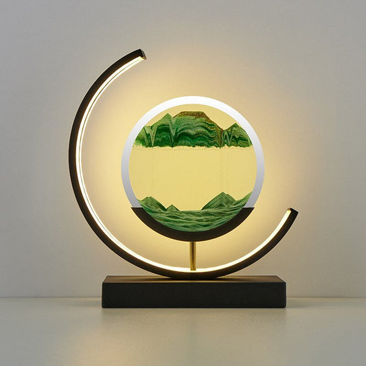 Lampa Biurkowa LED Sandlight Quicksand – Nowoczesne Oświetlenie z Efektem Piasku do Biura i Salonu | Lampovo