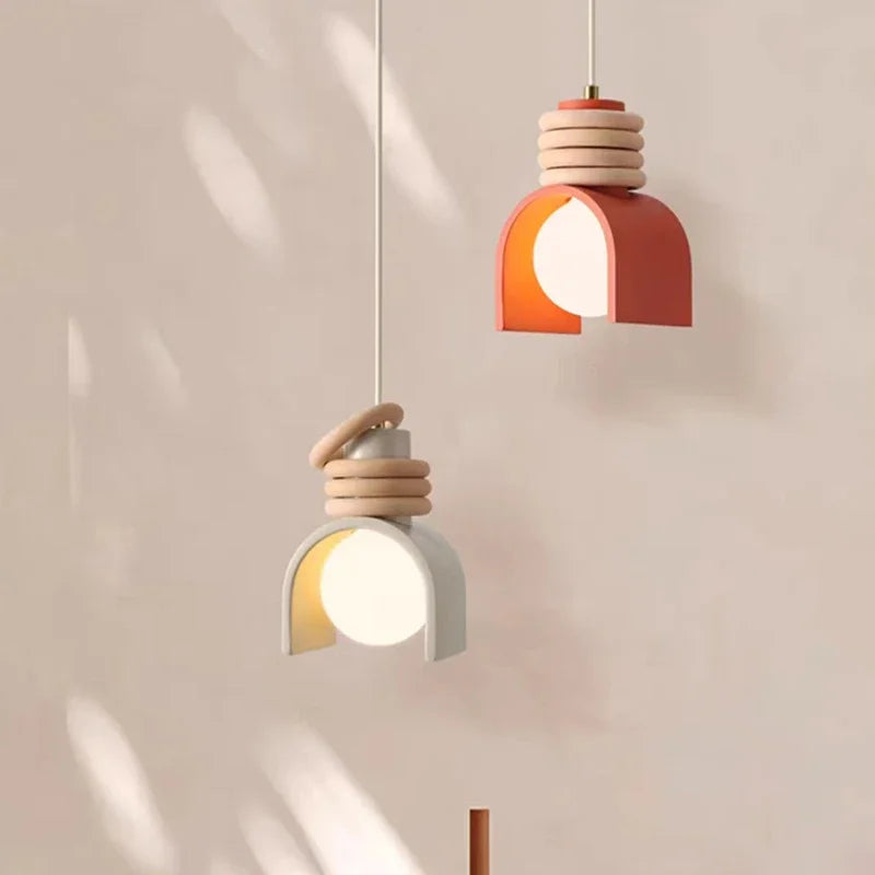 Lampa wisząca wabi-sabi | Japoński minimalistyczny design z żywicy o ciepłym, naturalnym blasku