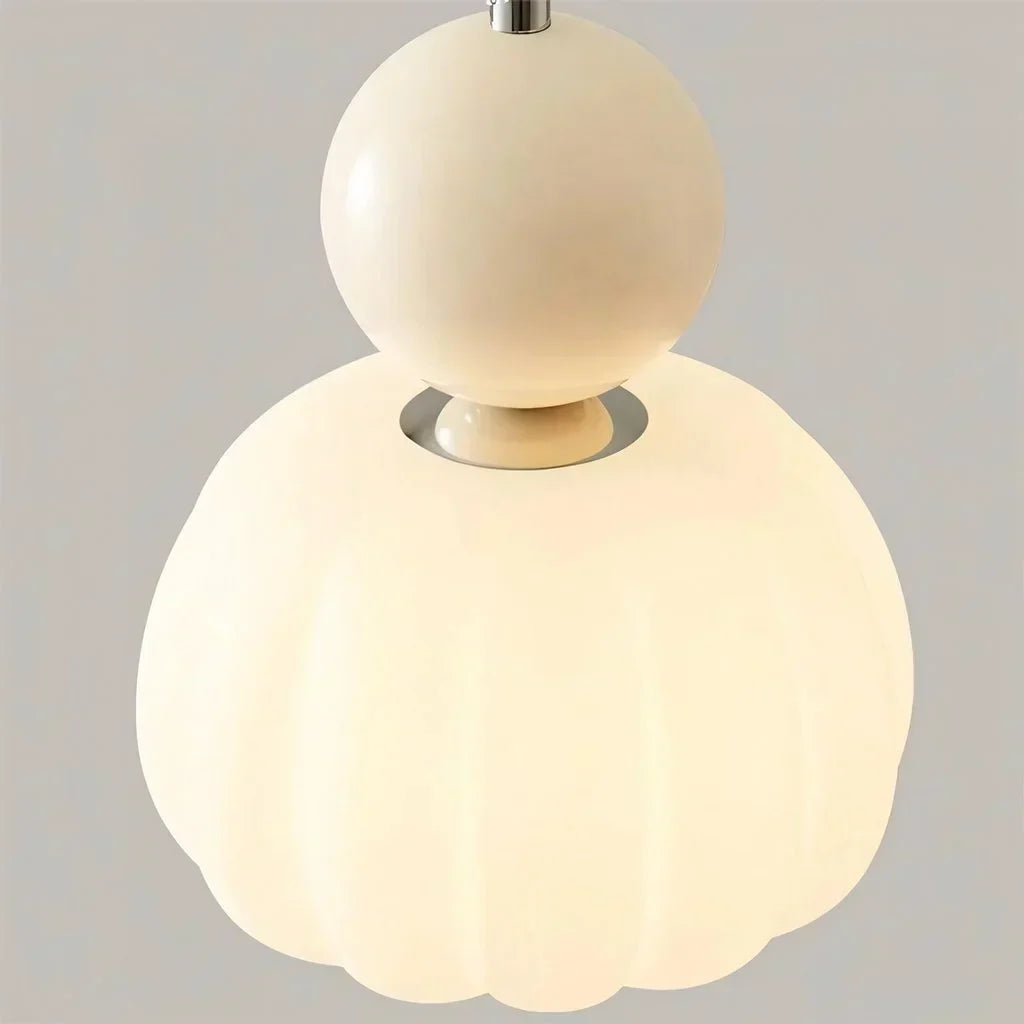 Skandynawska lampa wisząca w kształcie dyni — elegancka, nowoczesna oprawa LED sufitowa