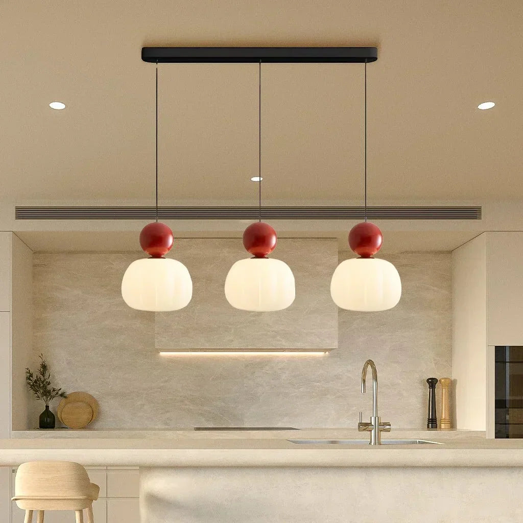 Skandynawska lampa wisząca w kształcie dyni — elegancka, nowoczesna oprawa LED sufitowa