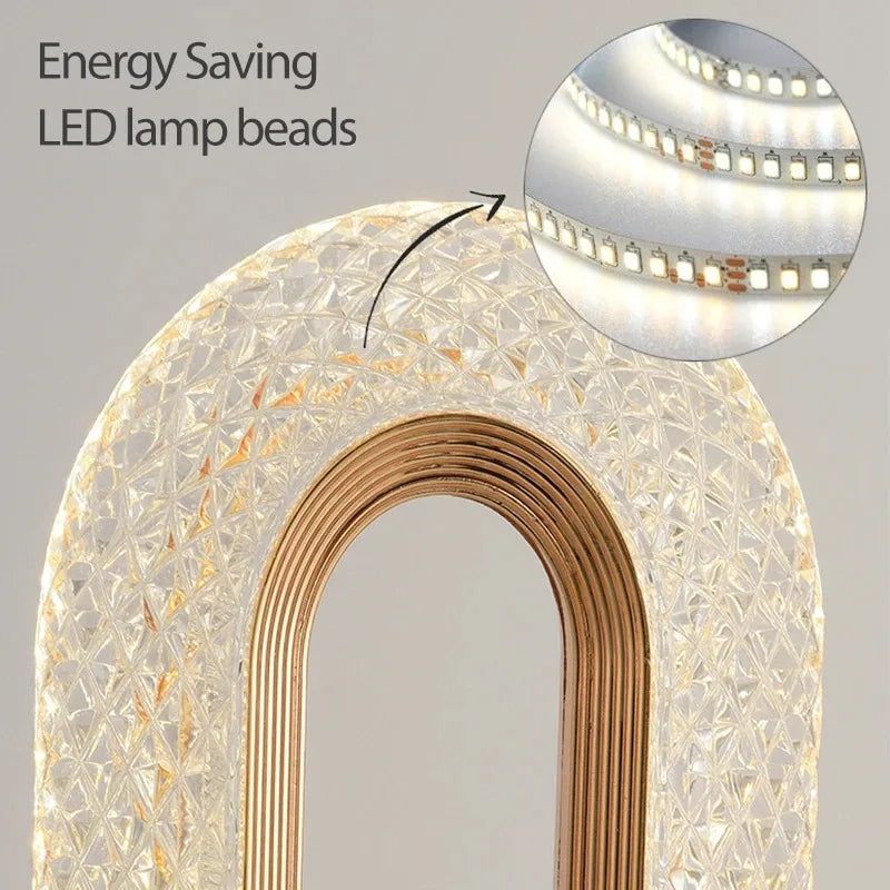 Stellora 3D LED lampka nocna z kryształem - ładowalna, dotykowa z regulacją jasności dla przytulnej atmosfery