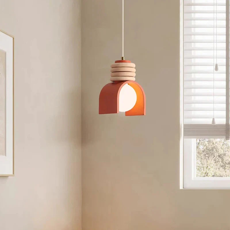 Lampa wisząca wabi-sabi | Japoński minimalistyczny design z żywicy o ciepłym, naturalnym blasku