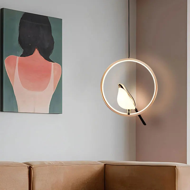 Lampa wisząca Sroka – skandynawski design LED inspirowany ptakami