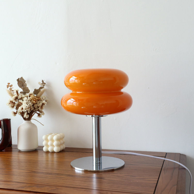 Włoska Designerska Lampa Stołowa ze Szkła – Nowoczesne Retro Oświetlenie do Salonu i Sypialni | Lampovo
