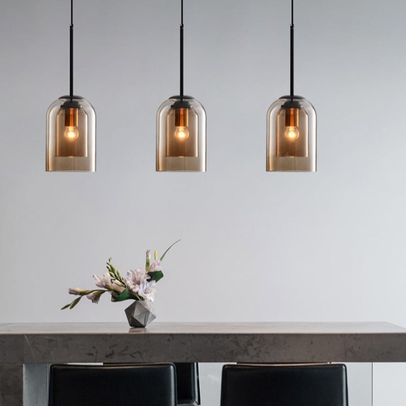 Elegancka szklana lampa wisząca - nowoczesna skandynawska lampa wisząca