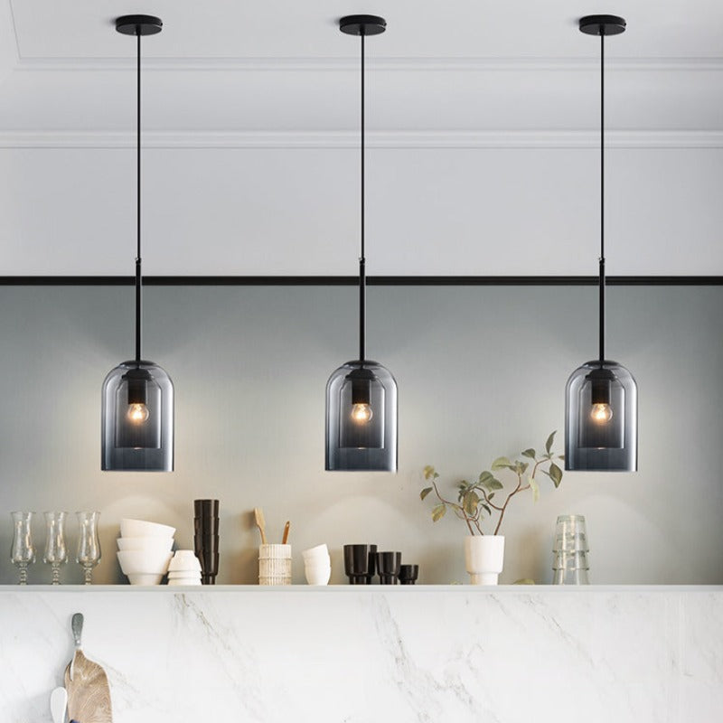 Elegancka szklana lampa wisząca - nowoczesna skandynawska lampa wisząca