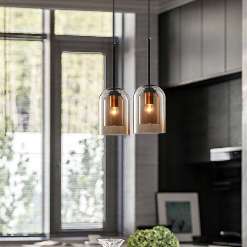 Elegancka szklana lampa wisząca - nowoczesna skandynawska lampa wisząca