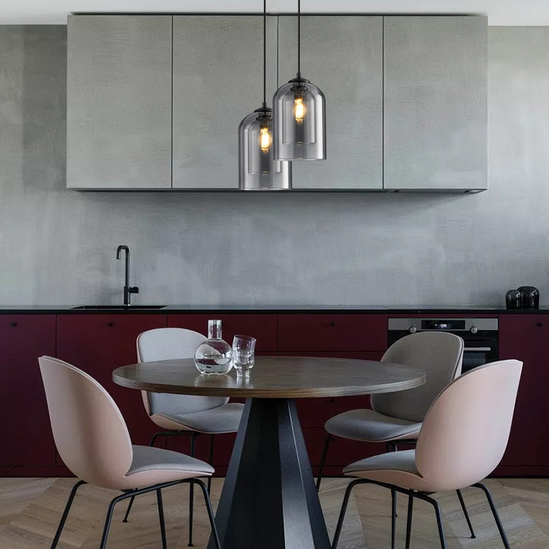 Elegancka szklana lampa wisząca - nowoczesna skandynawska lampa wisząca