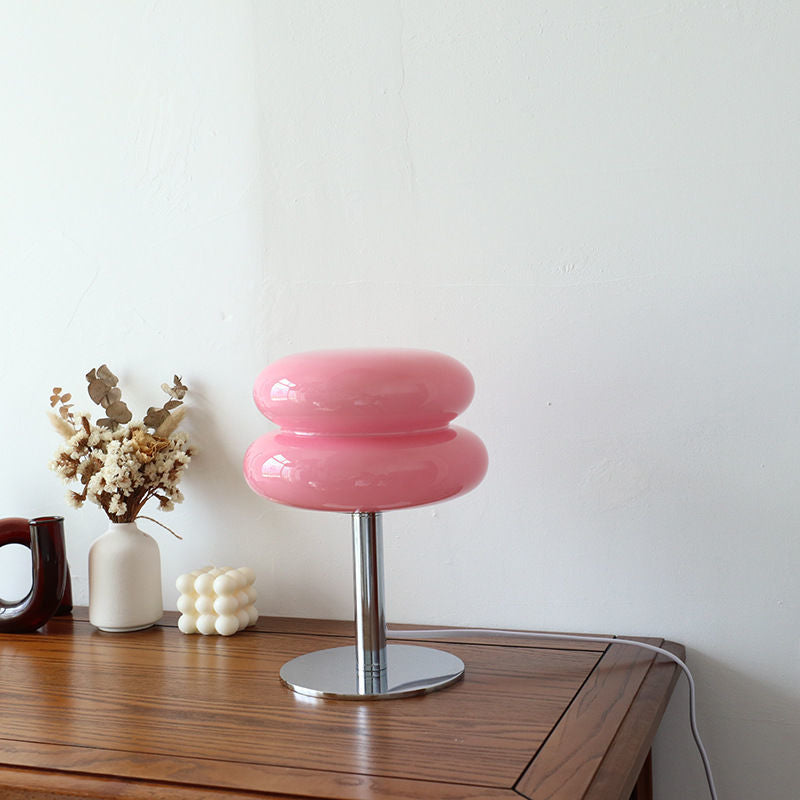 Włoska Designerska Lampa Stołowa ze Szkła – Nowoczesne Retro Oświetlenie do Salonu i Sypialni | Lampovo
