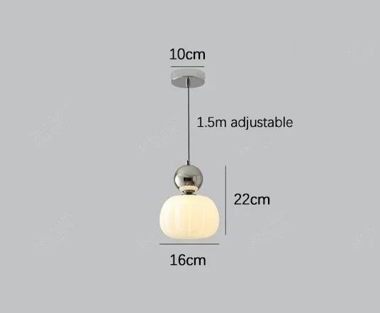 Skandynawska lampa wisząca w kształcie dyni — elegancka, nowoczesna oprawa LED sufitowa