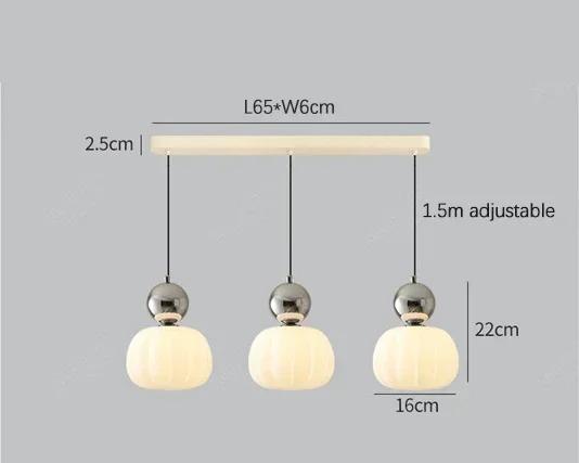 Skandynawska lampa wisząca w kształcie dyni — elegancka, nowoczesna oprawa LED sufitowa