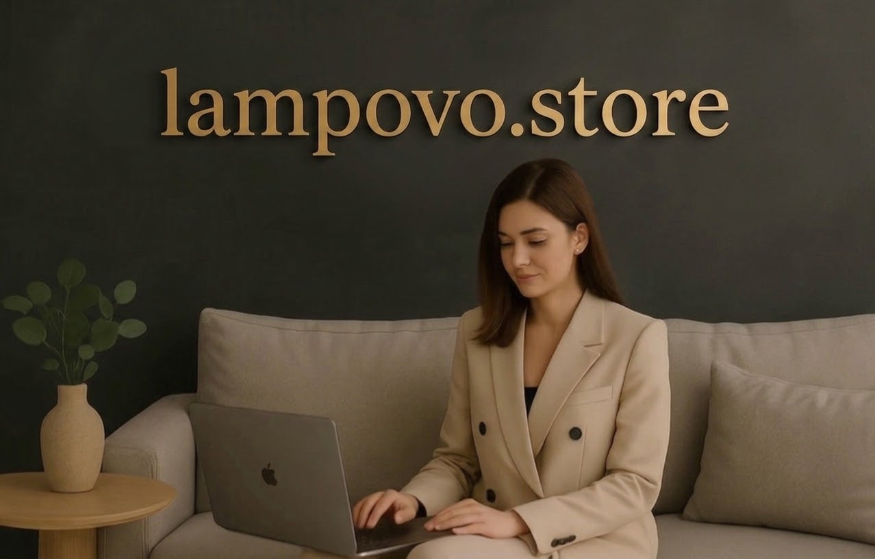 Kobieta korzystająca z laptopa w eleganckim wnętrzu